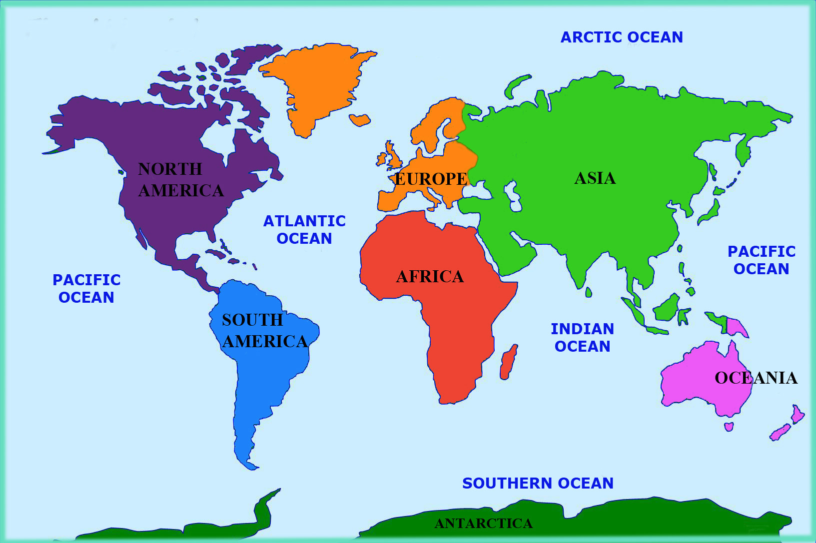 7 Seven Continents World Map - vrogue.co